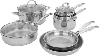 J.A. Henckels International Clad H3 10-pc Stainless Steel Cookware Set