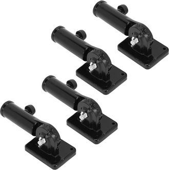 OEM Juego De Soporte Ajustable 2 En 1 Para M&aacute;stil De Bandera, Soporte De Aluminio Resistente Para Todo Tipo De Clima (negro)