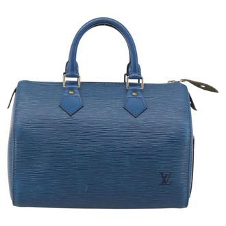 Louis Vuitton Speedy Epi Leather Blue Leather Handbag (Pre-Owned)