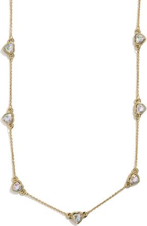 BaubleBar Match with Mama Heart Necklace in Clear at Nordstrom