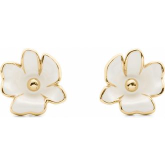 Kate Spade New York flower stud earrings in White at Nordstrom