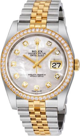 Rolex Datejust 36 Mother of Pearl Dial Stainless Steel and 18K Yellow Gold Jubilee Bracelet Automatic Ladies Watch 116243MDJ