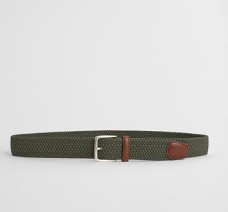 GANT Men Braided Elastic Belt (115/46) DARK SAGE