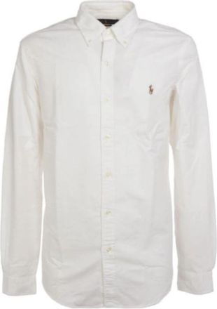 Ralph Lauren Slim Fit Oxford Overhemd - Heren - Zakelijke Overhemden - Wit - L - Katoen - Overhemden