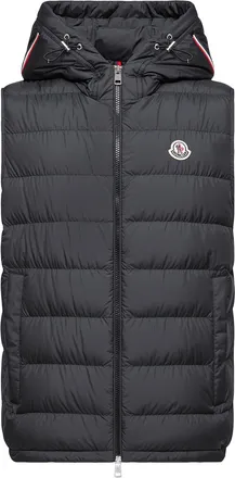 Moncler Moncler Marseillan Hooded Down Vest, Men, Black, Size: 1