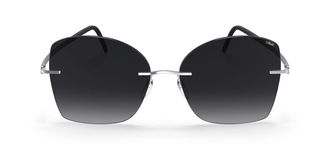 Silhouette Terranea Rimless 8193/75 7000 Mens Sunglasses Silver Size 55