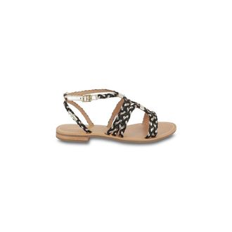 Les Tropeziennes Platte leren sandalen Hombline