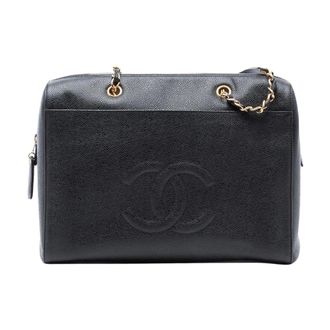 Chanel Bolso Tote de Piel Estructurado Pre-owned - Pre-owned - Mujer - Negro - ONE SIZE