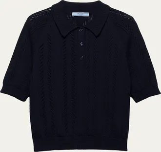 Prada Cotton Short-Sleeve Polo Shirt