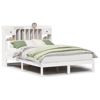 Berkfield Home Bookcase Bed without Mattress White 140x200 cm Solid Wood Pine
