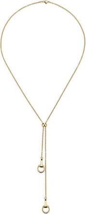 Gucci Horsebit Lariat ketting met Horsebit details in geel goud_60cm - Dames - Kettingen - Geel - ONE Size - Accessoires