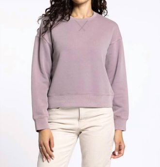 Thread & Supply Serenity Fleece Crew Neck Sweatshirt In Dusty Lavender