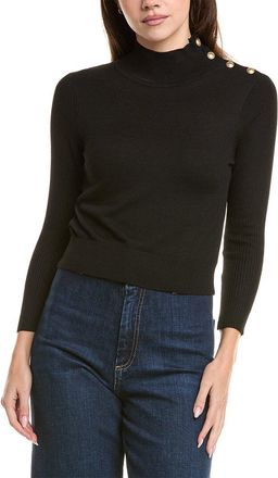 L'agence Kamdyn Crop Mock Neck Sweater