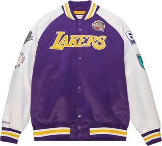 Mitchell & Ness Los Angeles Lakers HOF Satin Jacket Pau Gasol 16 OJBF6860-LALYYPGAPRWH
