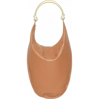 Walter Baker Luna Frame Handle Leather Hobo Bag in Camel at Nordstrom Rack