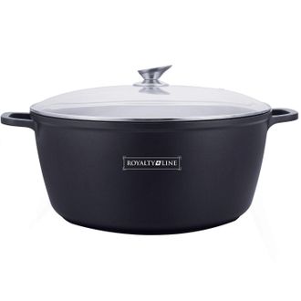Royalty Line Royalty Line Rl-bs36m: Cacerola De Fundici&oacute;n A Presi&oacute;n Con Tapa De Vidrio - 36 Cm