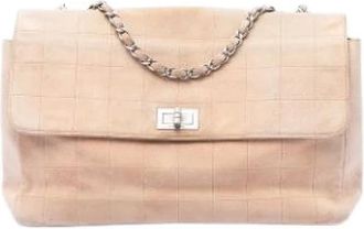 Chanel Borsa a spalla in camoscio intrecciato con catena Pre-owned - - Pre-owned - Donna - Beige - ONE SIZE