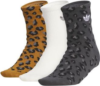 adidas Originals Assorted 3-Pack Crew Socks in Light Brown at Nordstrom, Size Medium