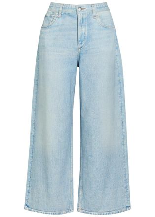 Rag & Bone Rag & Bone Andi Denim-print Cotton Trousers - Light Blue - 27 (W27 / UK8-10 / S)