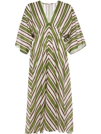 Eres Summer striped dress - women - Cotton - S - Green