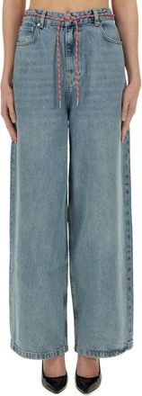 Moschino Wide Fit Denim Jeans - Blue