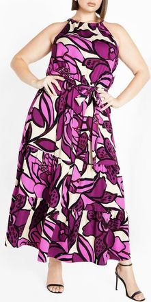 City Chic Felicity Floral Maxi Dress in Print at Nordstrom