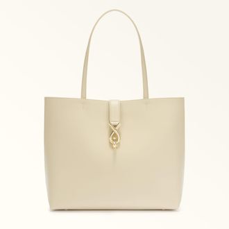 Furla Mianova Borsa Shopping L Avena Beige Pelle Di Vitello Ferrara Donna