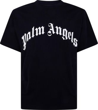 Palm Angels Curved Logo Regular Tee