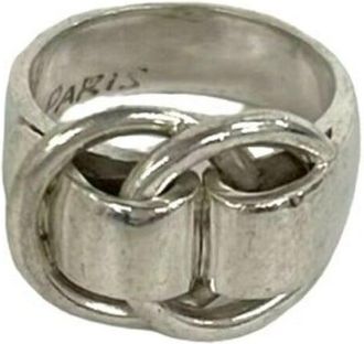 Herm&egrave;s Silver Silver 925 Band Ring (Pre-Owned)