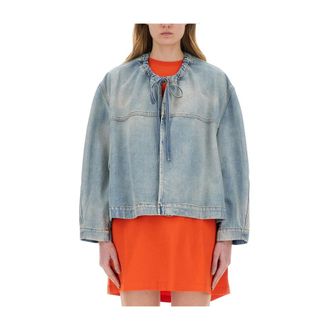 Msgm Msgm, Dames, Jassen, Blauw, Maat: S Denim