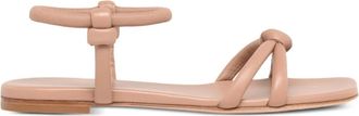 Gianvito Rossi knotted leather sandals - women - Nappa Leather/Fabric/Fabric - 38.5 - Pink