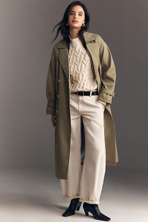 Maeve Belted Long Trench Coat Jacket