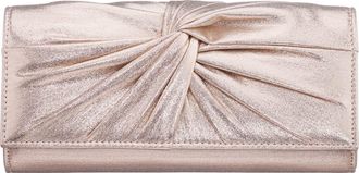 Nina Spirit Metallic Clutch in Platino at Nordstrom