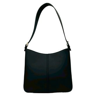 Burberry Black Leather Shoulder Bag Tote Bag (Pre-Owned)