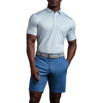 Rhone Drive Time Performance Polo in Cool Mint Diamond Geo at Nordstrom, Size Xx-Large