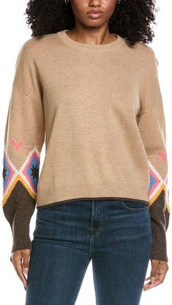 Brodie Pop Sleeve Fairisle Wool & Cashmere-Blend Sweater