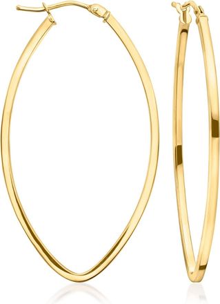 Ross-Simons Italian 14kt Yellow Gold Marquise-Shaped Hoop Earrings