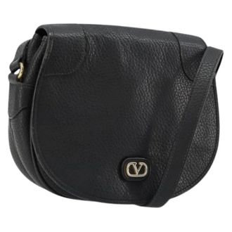Valentino Pre-owned Cross Body Bags, female, Black, Size: ONE SIZE Pre-owned Vintage Shoulder Bag