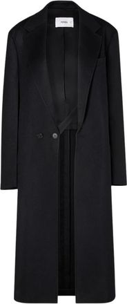 Fendi Cappotto - Dames - Mantel - Zwart - XS - Kasjmier - Jassen