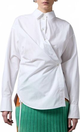 Roberto Collina Wrap Long-Sleeved Shirt In White
