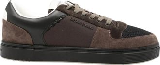 Emporio Armani Leren Sneakers - Heren - Sneakers - Bruin - 44 EU - Leer - Schoenen