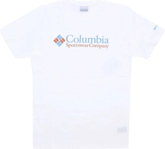 Columbia Valley Grafisch Tee Wit Heren T-Shirt - Heren - T-shirts - Wit - S - Katoen - Tops