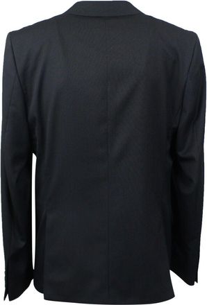 Versace Black Wool Blend Single Breasted Jacket
