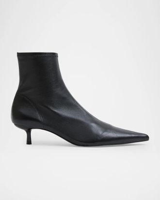 SIMKHAI 75mm Katya Stretch Leather Ankle Boots