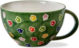 Tag Ditzy Flower Latte Mug Multi Stoneware Everyday in Green at Nordstrom