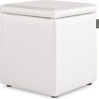 Happers Puff Cubo Arcón Polipiel Blanco 1 unidad Blanco