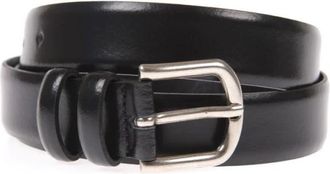 Daniele Alessandrini Leren Riem - Verfijnd Ontwerp - Heren - Riemen - Zwart - 105 CM - Leer - Accessoires
