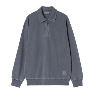 Carhartt Work in Progress Hoodies & sweatvesten, Heren, Grijs, XL, Katoen, Half-Zip Sweatshirt