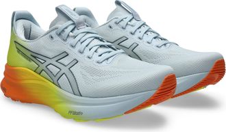 Asics Laufschuh ASICS GEL-KAYANO 32, Gr. 42,5, sky, lemon spark, Synthetik, Schuhe Laufschuh, sportlicher Stil, leicht profiliertes Laufsohlenprofil, Schn&uuml;r