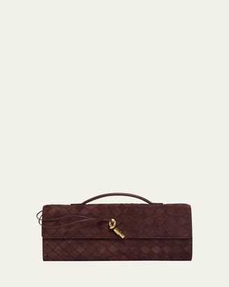 Bottega Veneta Andiamo Leather Clutch Bag